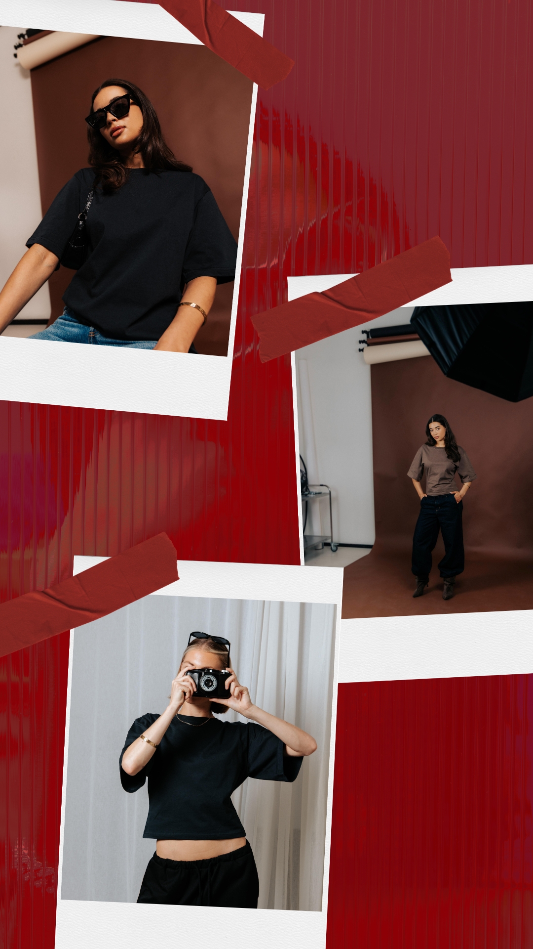 Red Modern Fashion Stack of Photographs Your Story 10 Senn Studio Social Elite
