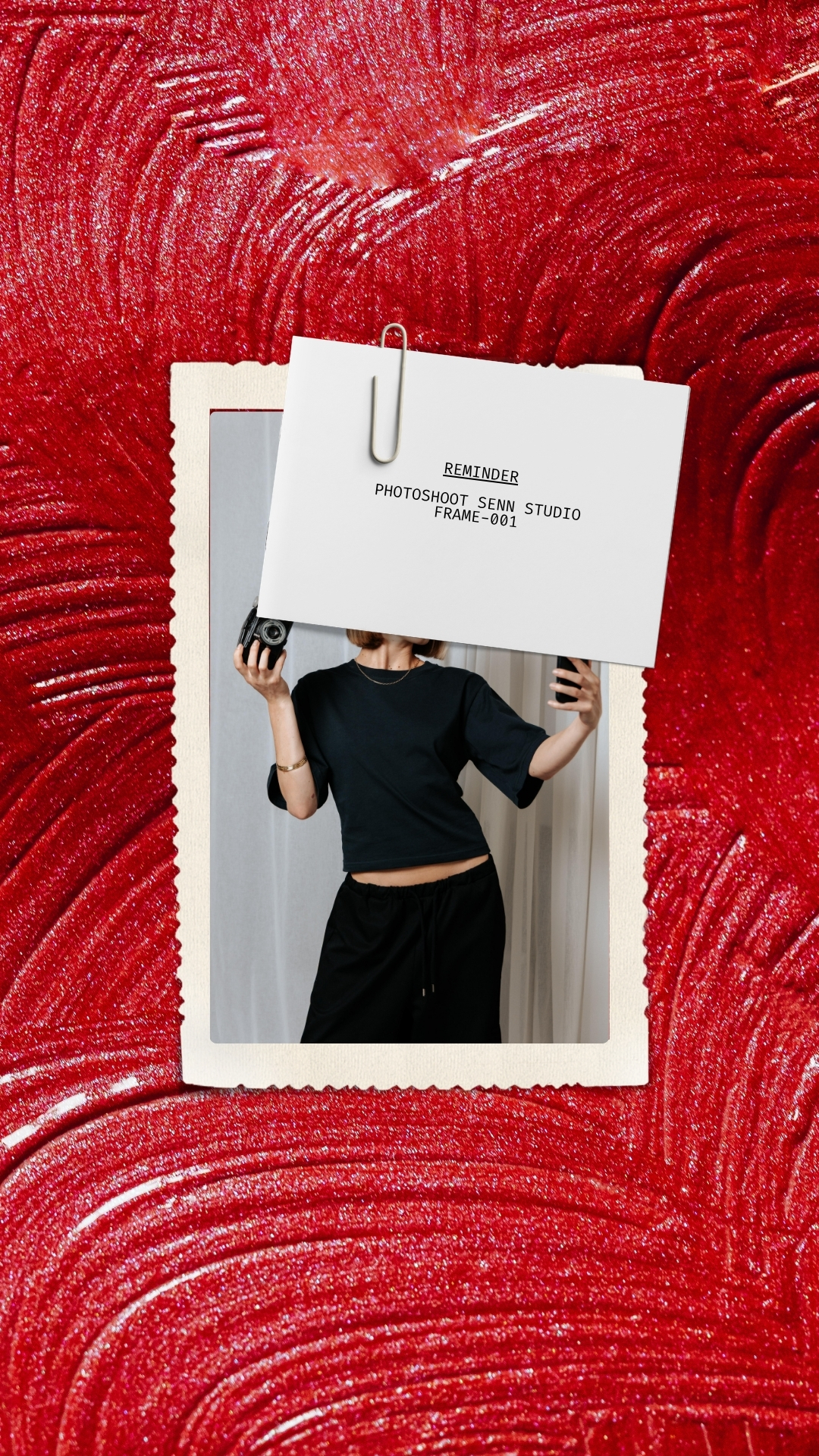 Red Modern Fashion Stack of Photographs Your Story 5 Senn Studio Social Elite