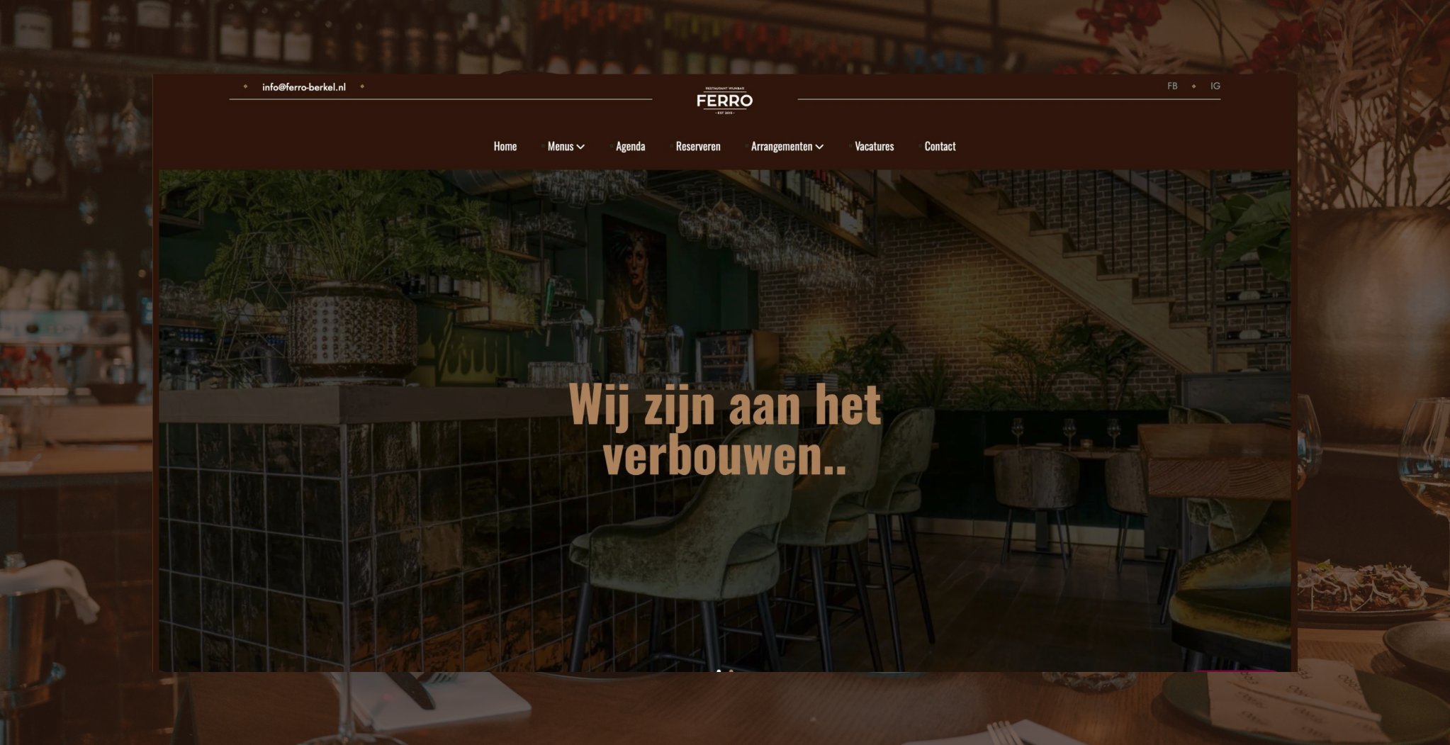Website Ferro SEA Screenshot 2026 10 14 at 11.24.17 Restaurant Wijnbar FERRO Social Elite